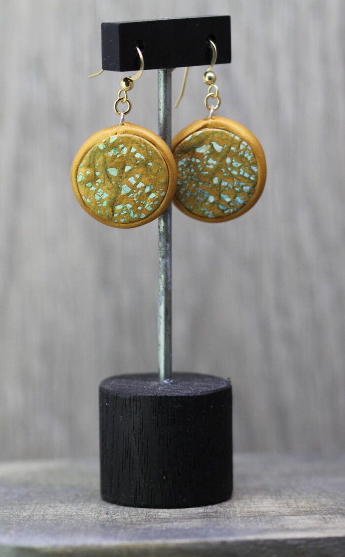 Polymer Earrings - Vermeil Gold