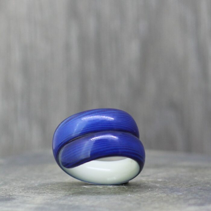 Resin Ring Blue Illusion