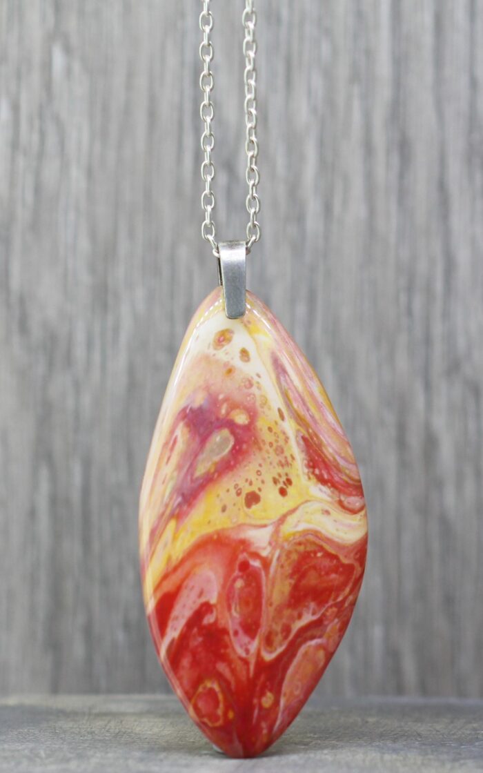 Pink Flamingo Resin Pendant