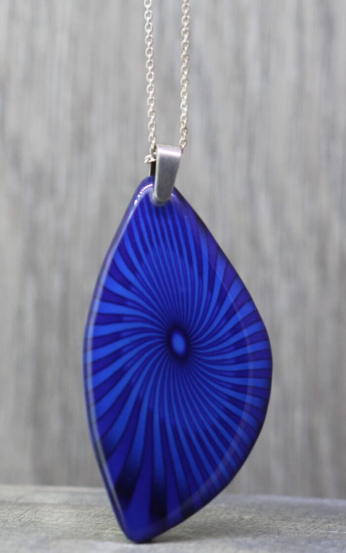 Blue Illusion Resin Pendant