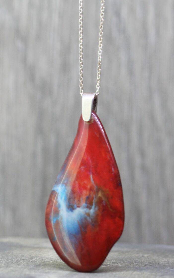 Lava Flow Resin Pendant