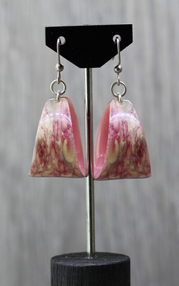 Pink Sand Dune Resin Earrings