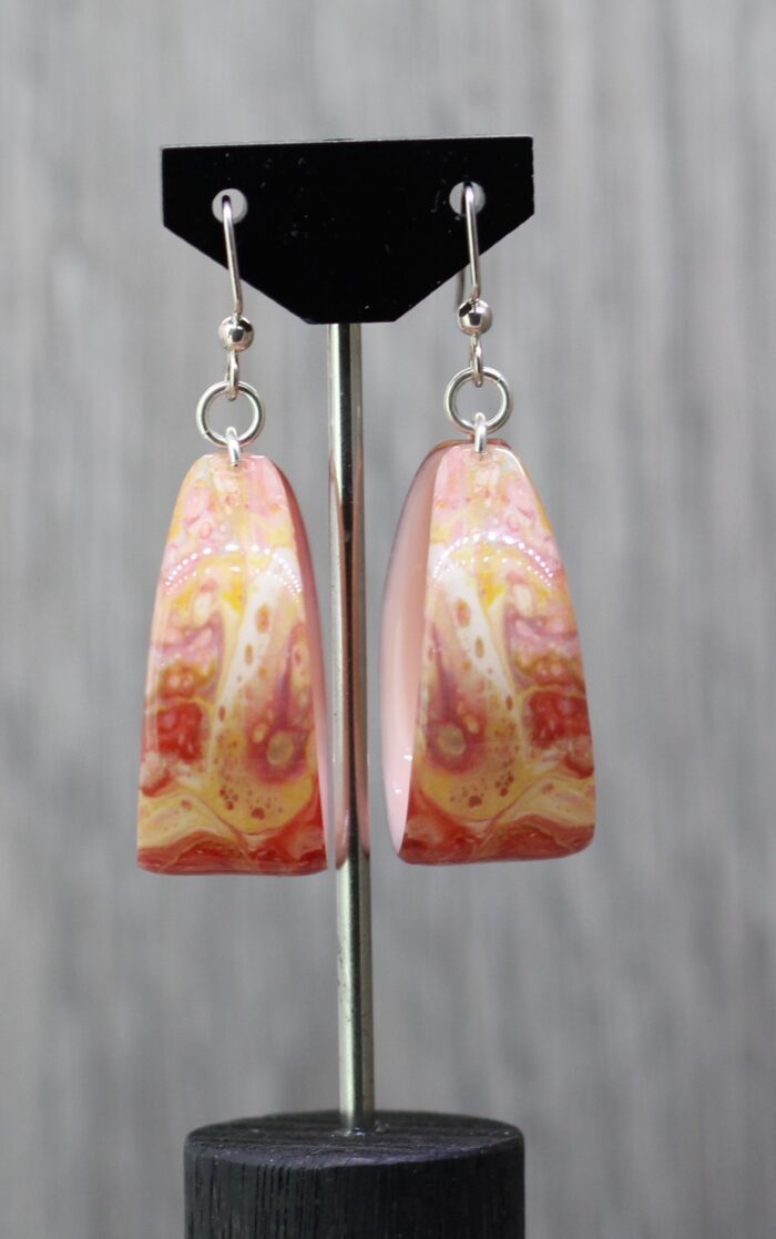 Pink Flamingo Resin Earrings 02