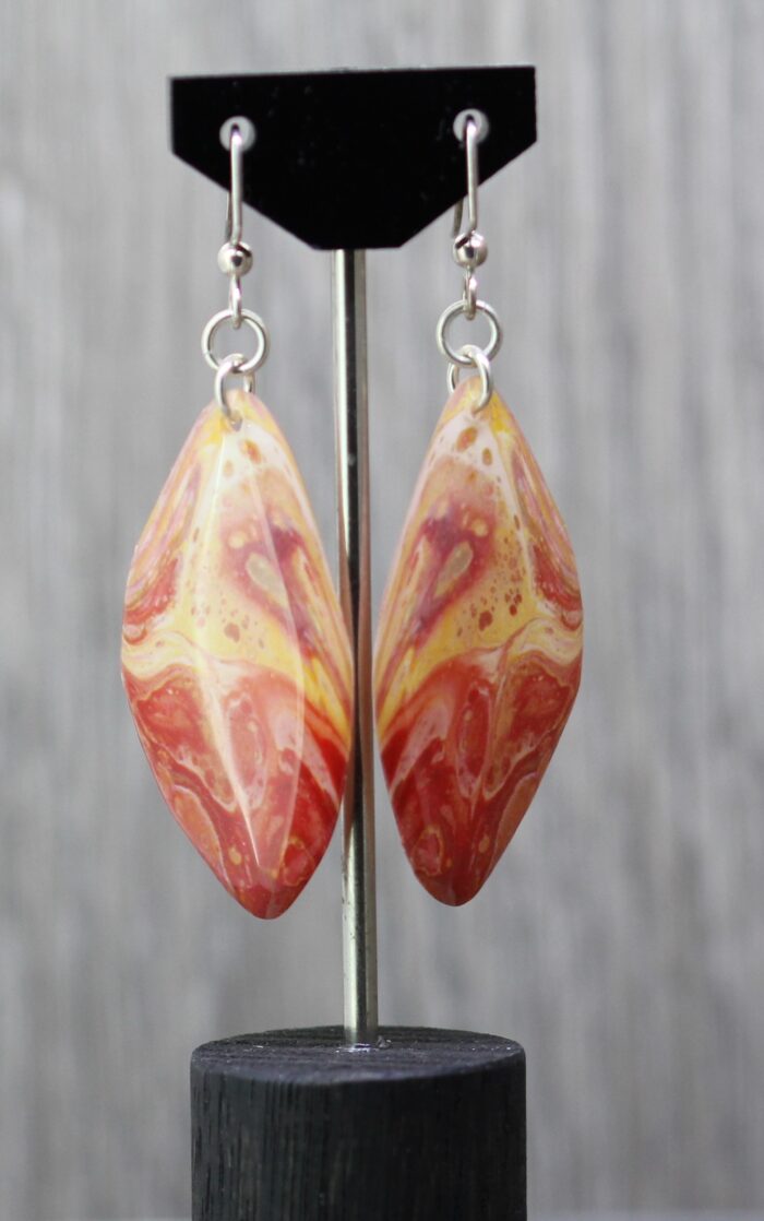 Pink Flamingo Resin Earrings