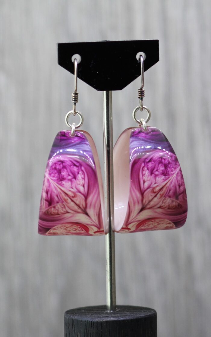 Peony Resin Earrings