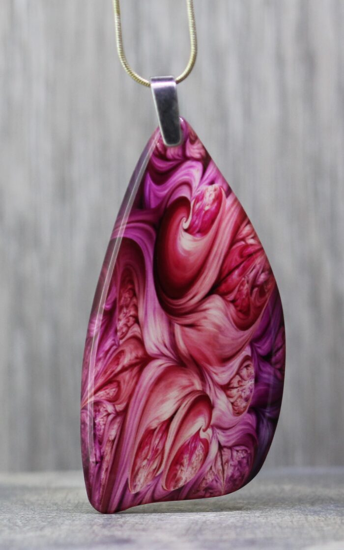 Peony Resin Pendant