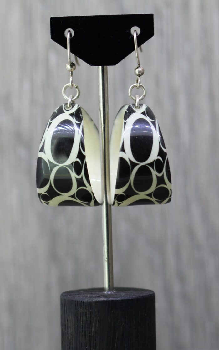 Black Elegance Resin Earrings