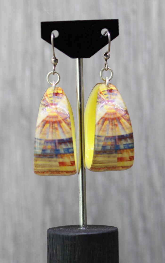 Cosmic Sunburst Resin Earrings