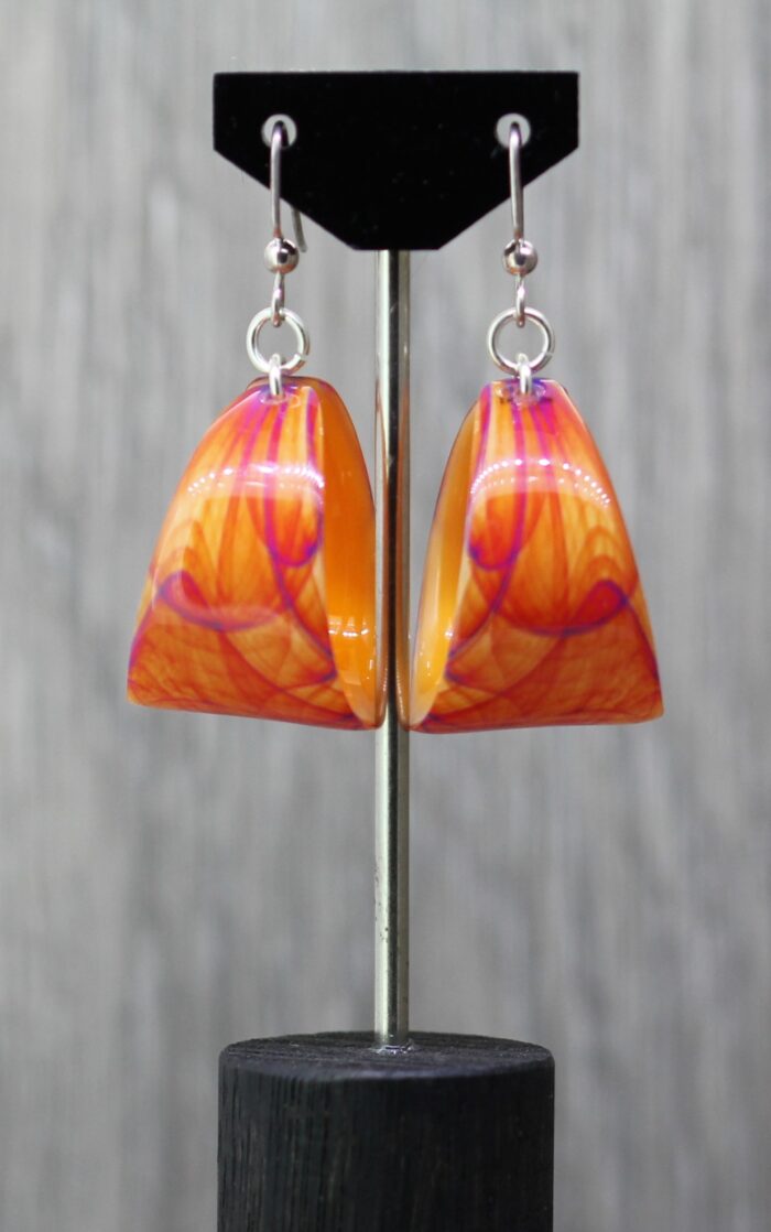 Orange Spritz Resin Earrings