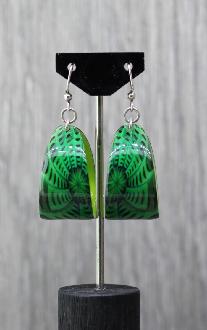 Green with Envy Resin Earrings