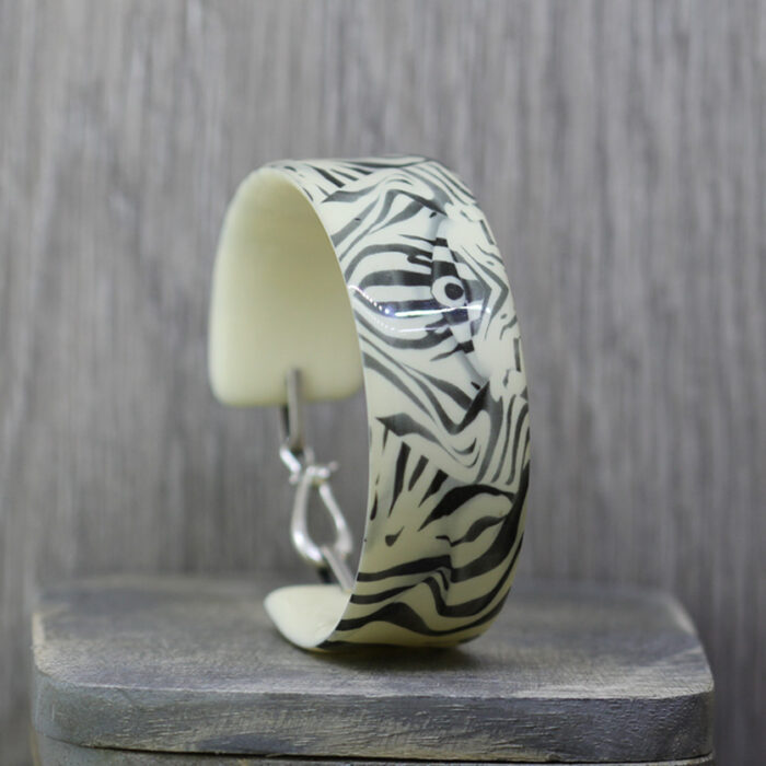 Zebra Resin Bangle