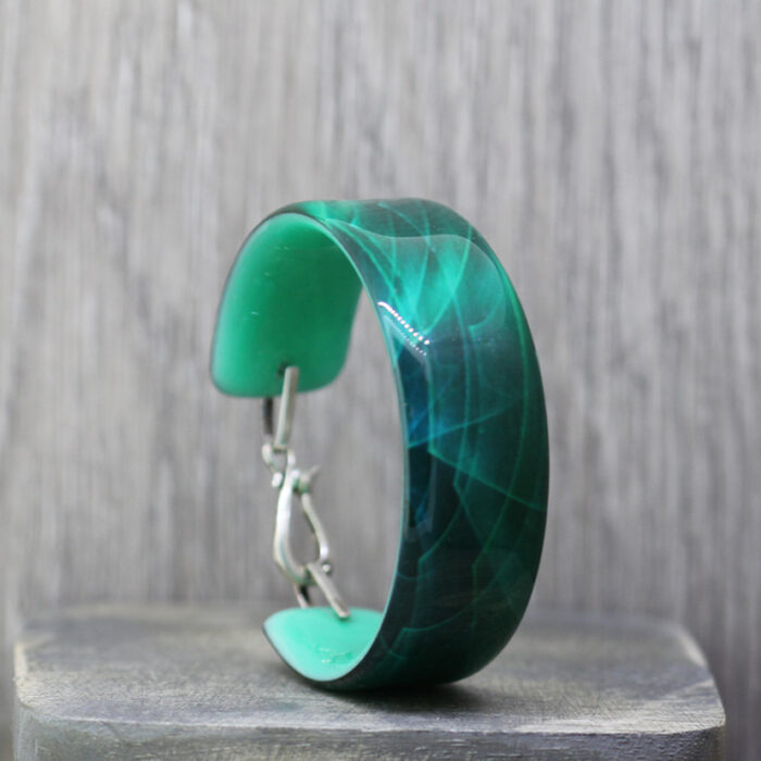 Green Fossil Resin Bangle