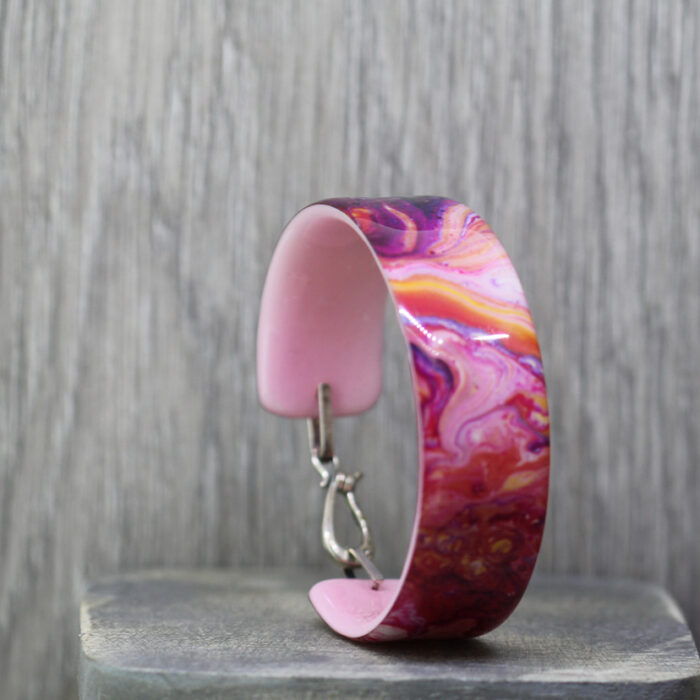 Pink Gin Resin Bangle