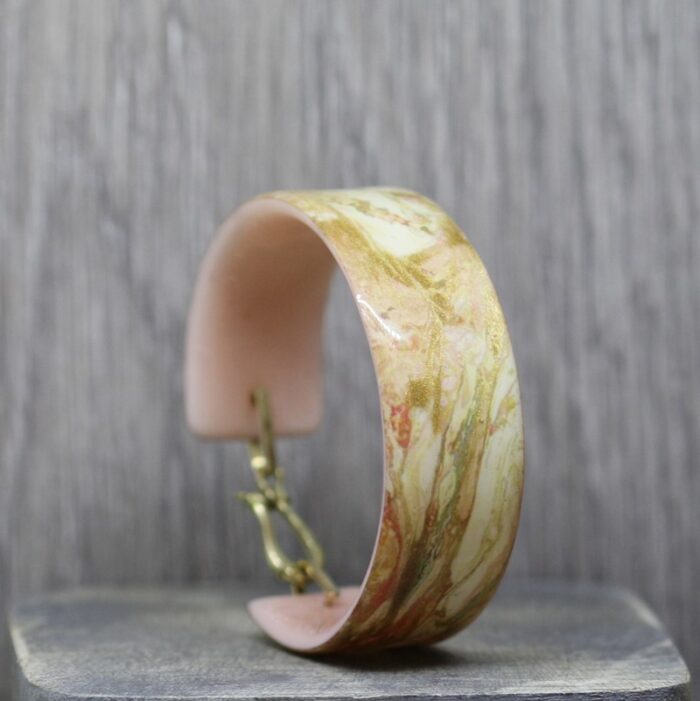 Pink Gold Resin Bangle