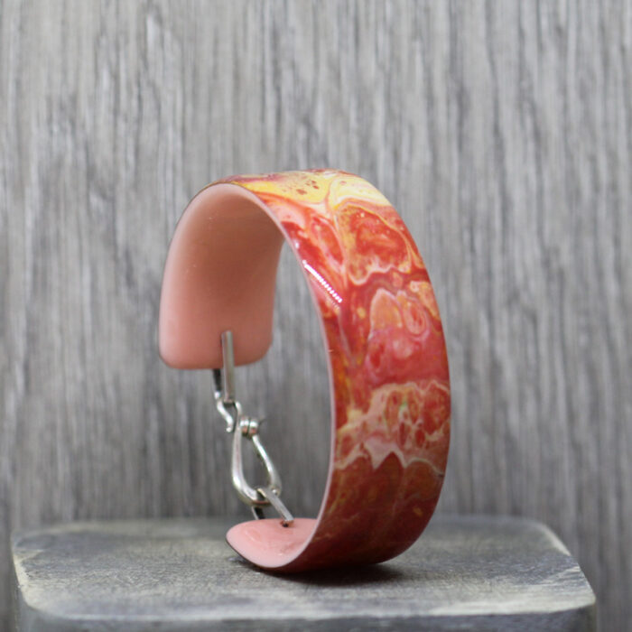 Pink Flamingo Resin Bangle