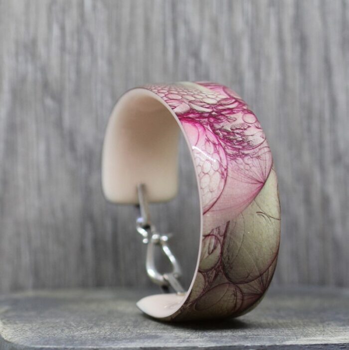 Pink Sand Dune Resin Bangle