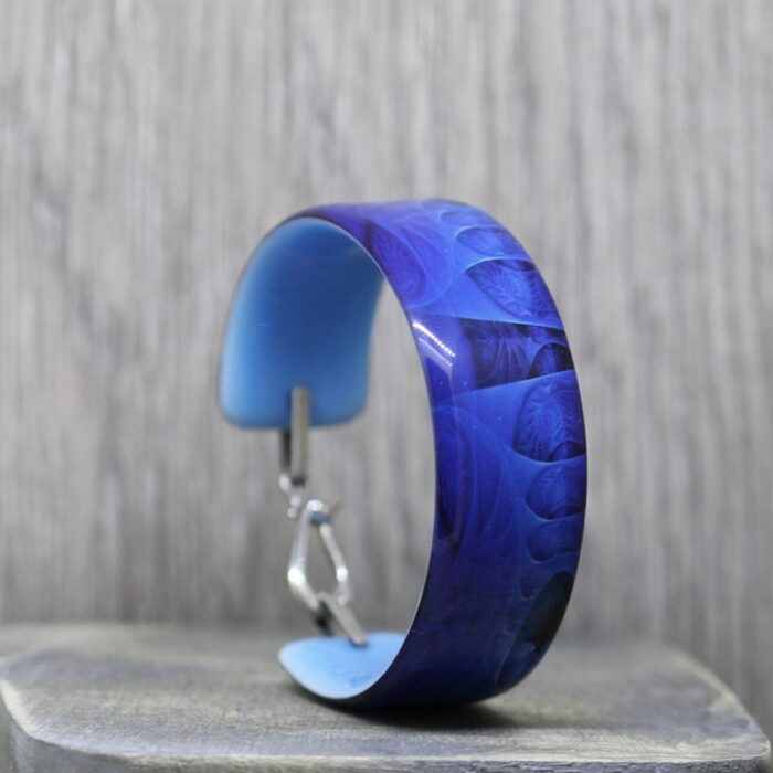 Blue Fossil Resin Bangle