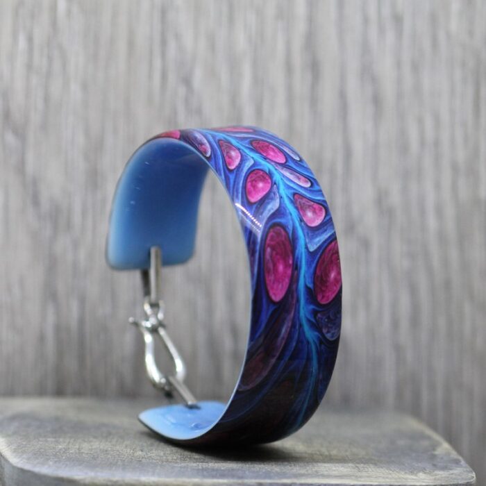 Blue Dinosaur Resin Bangle