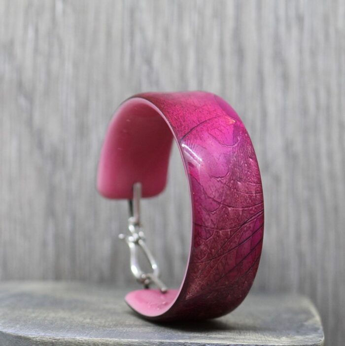 Pink Graffiti Resin Bangle