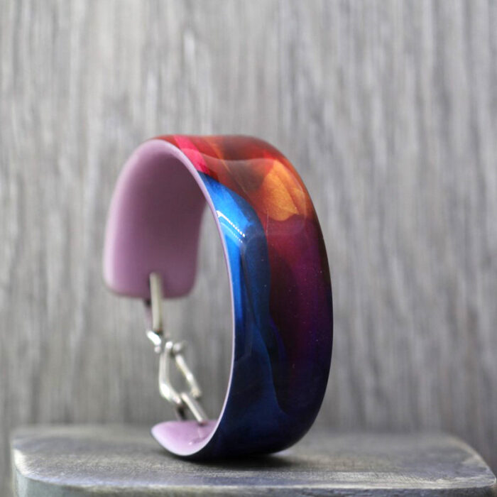 Silk Scarf Resin Bangle