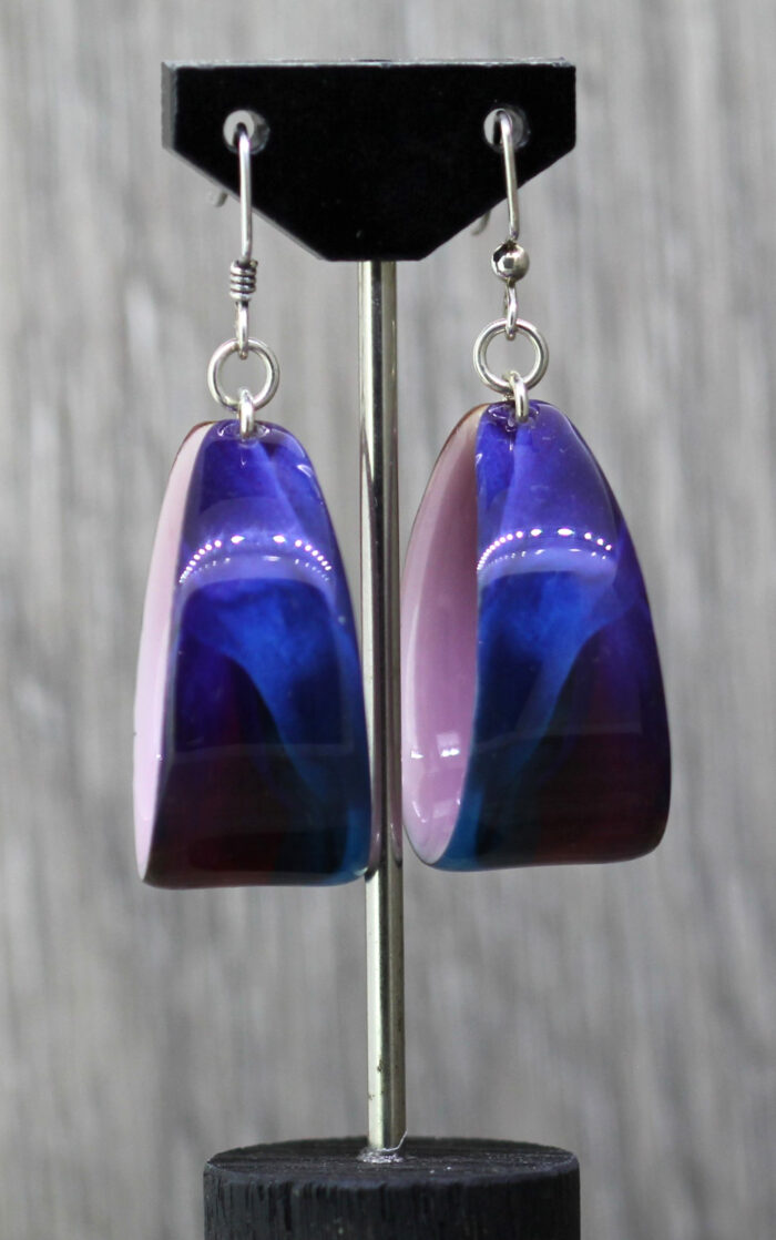 Silk Scarf Resin Earrings 2