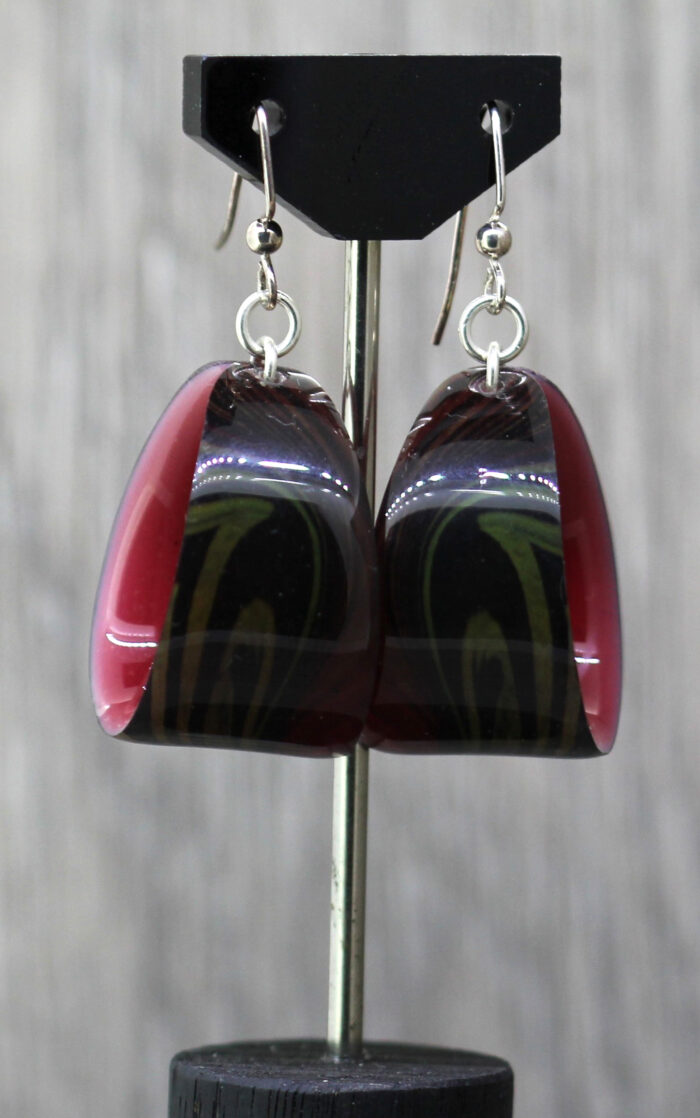 Claret Resin Earrings