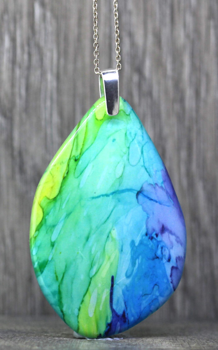 Ink Scribbles Resin Pendant