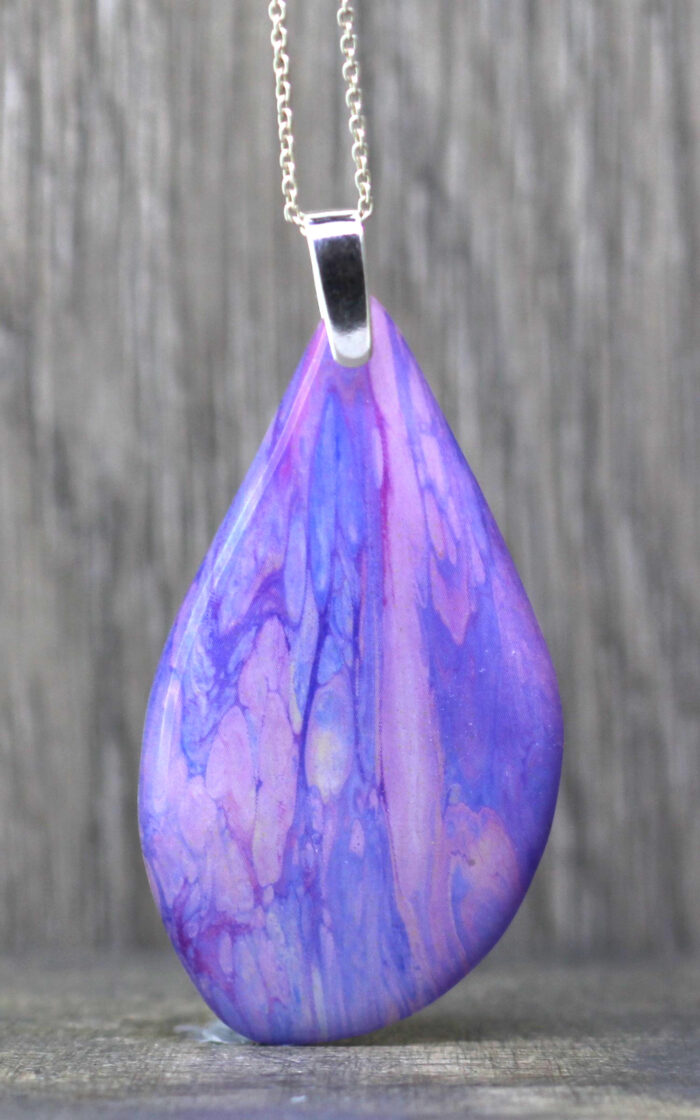 Shades of Lavender Resin Pendant