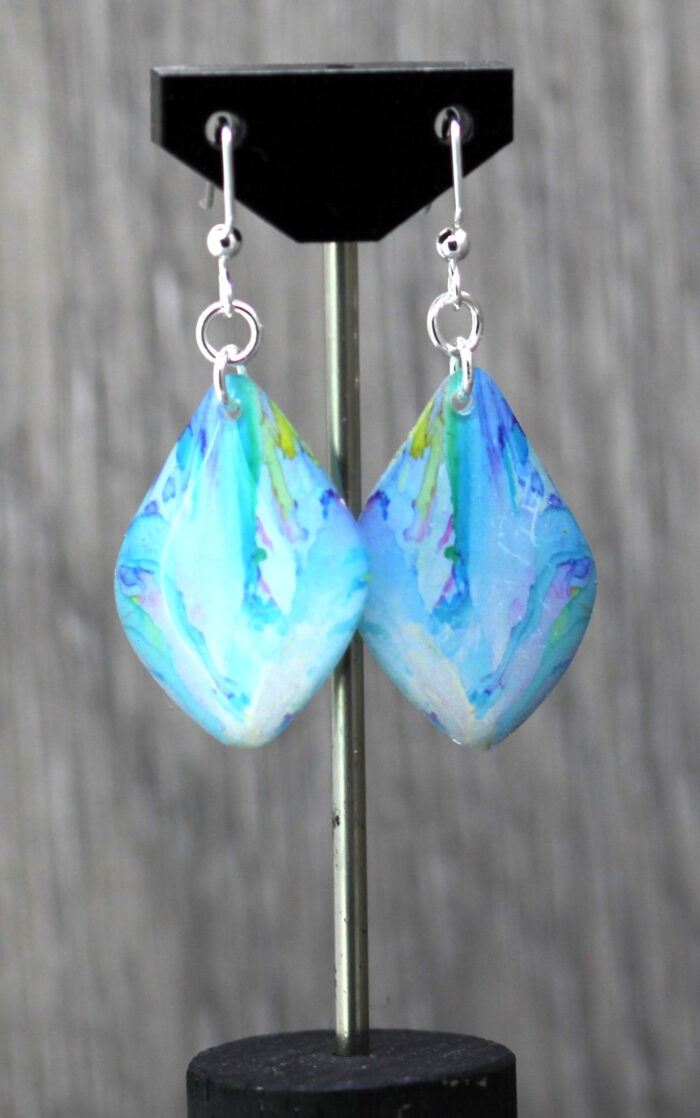 Ink Doodle Resin Earrings 1