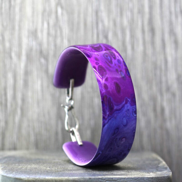 Purple Pour Resin Bangle