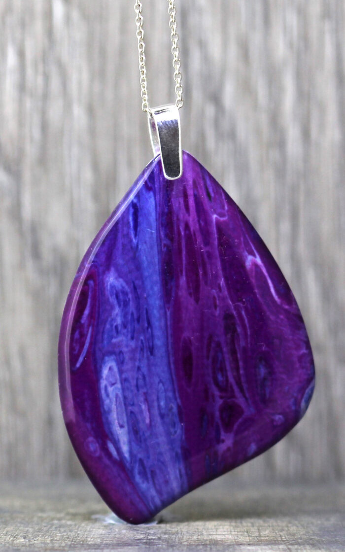 Purple Pour Resin Pendant