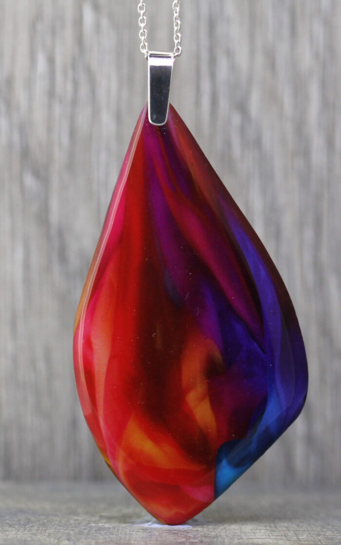 Silk Scarf Resin Pendant