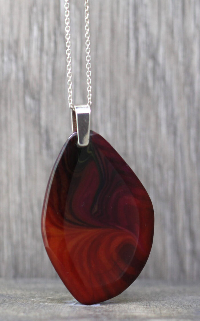 Claret Resin Pendant