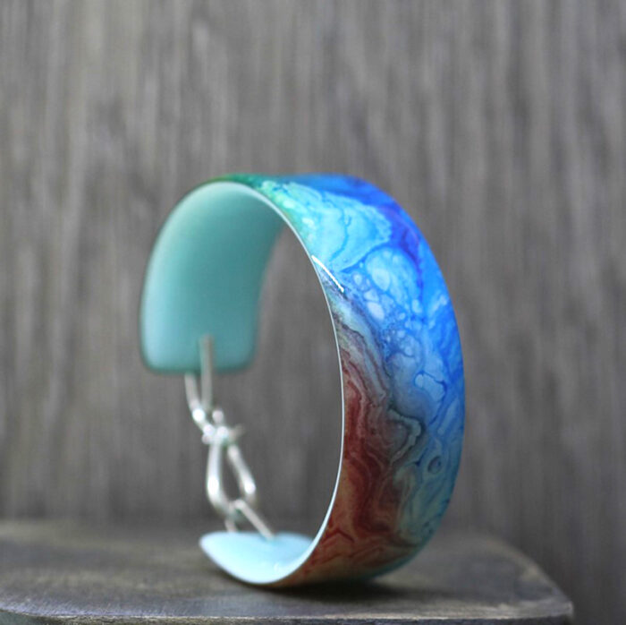 Ocean Current Resin Bangle