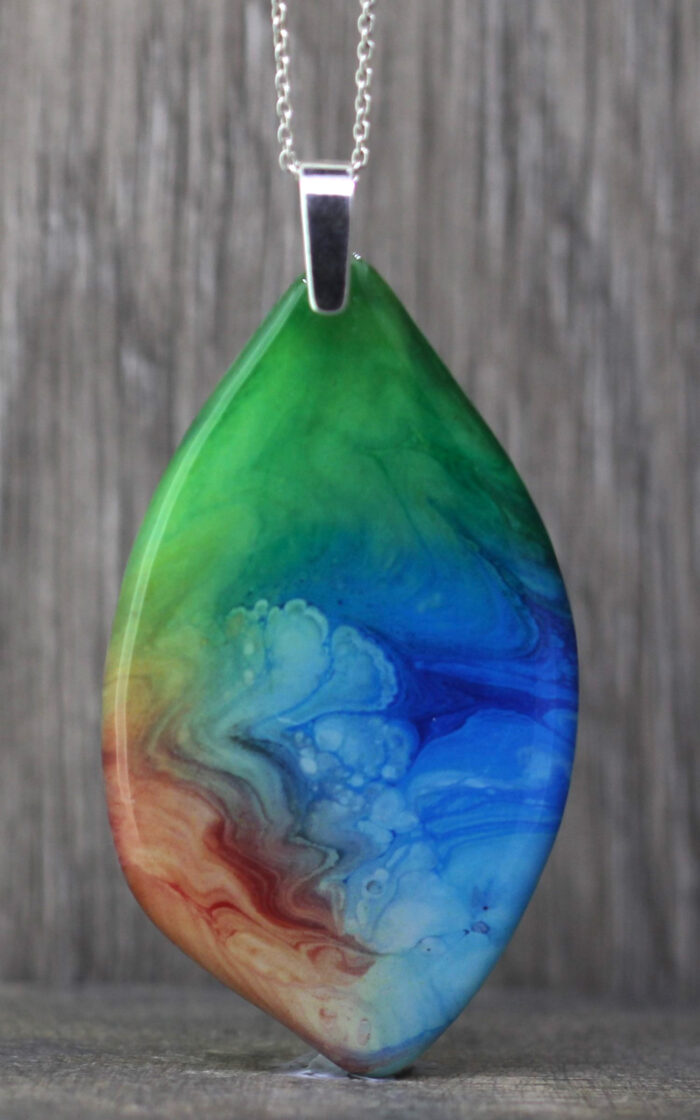 Ocean Current Resin Pendant