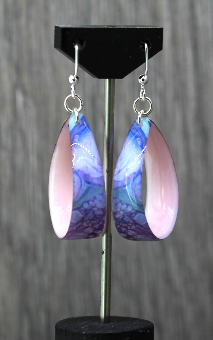 Rainbow Cells Resin Earrings 2