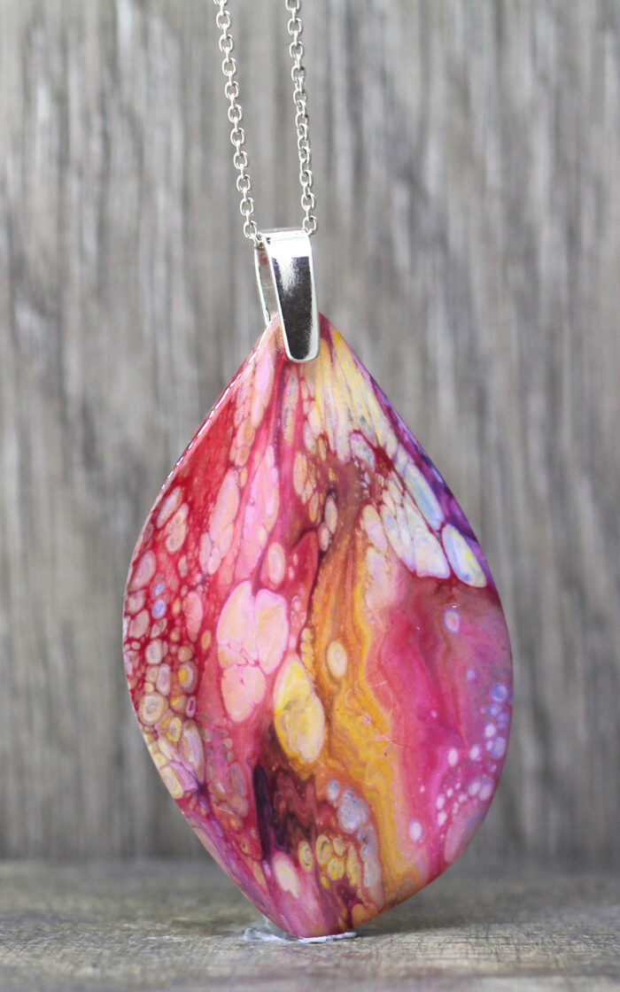 Rainbow Cells Resin Pendant