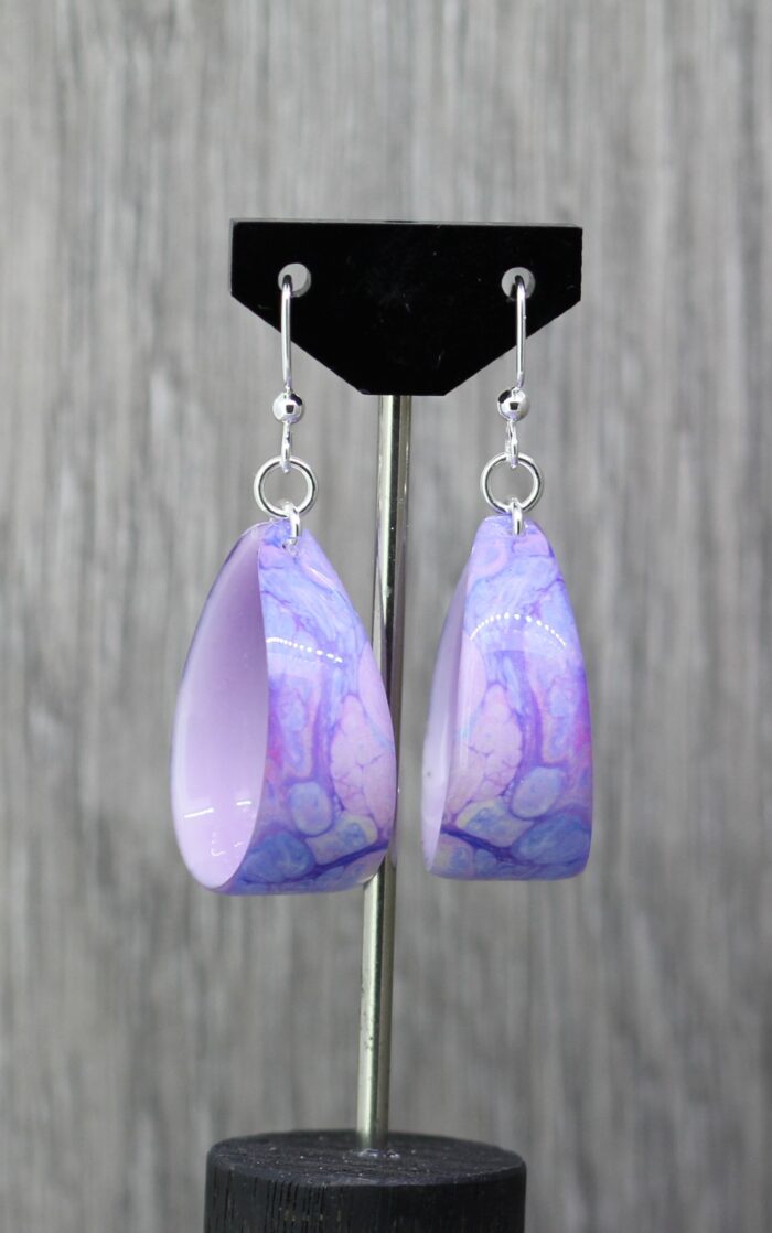 Shades of Lavender Resin Earrings