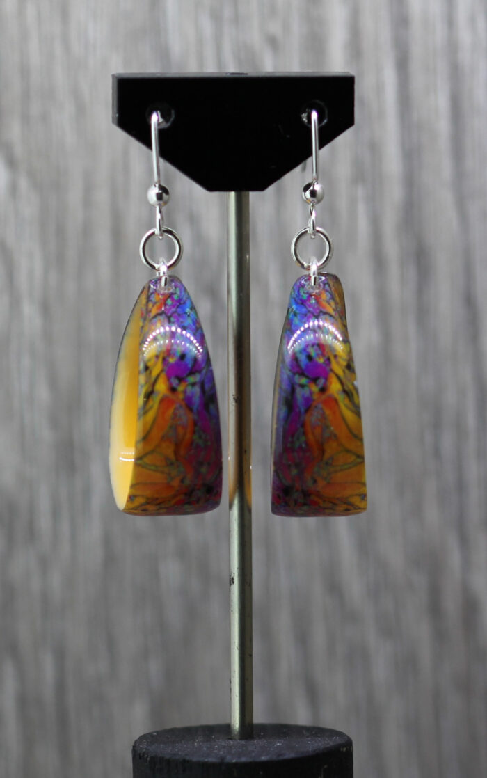 Phoenix Hoop Resin Earrings