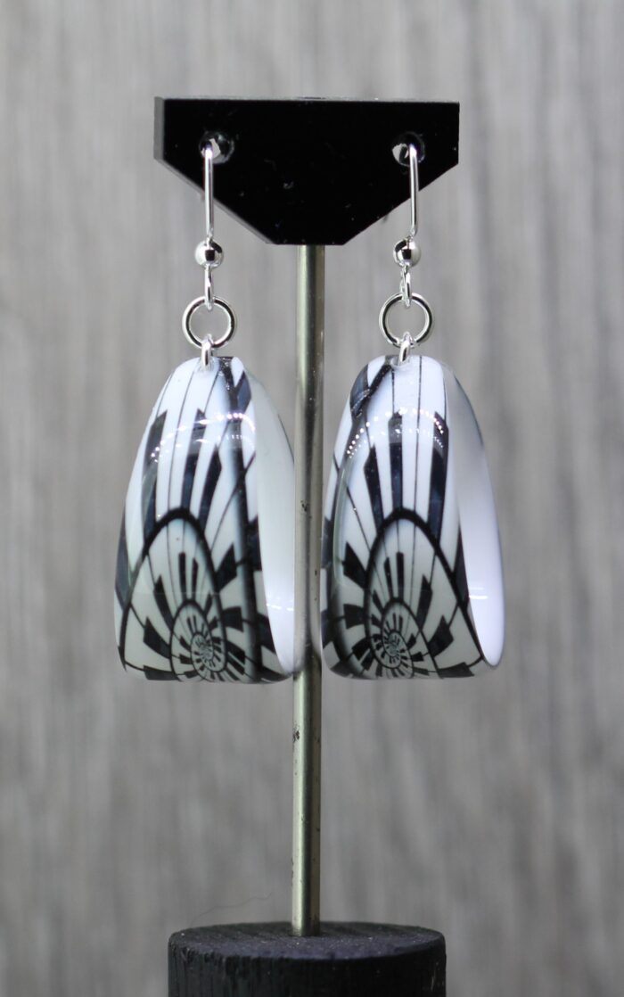 Piano Keys Resin Earrings