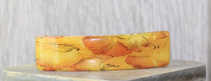 Orange Gladioli Hair Slide