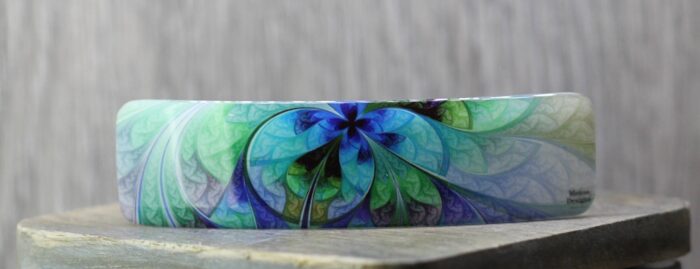 Fractal Pastel Hair Slide