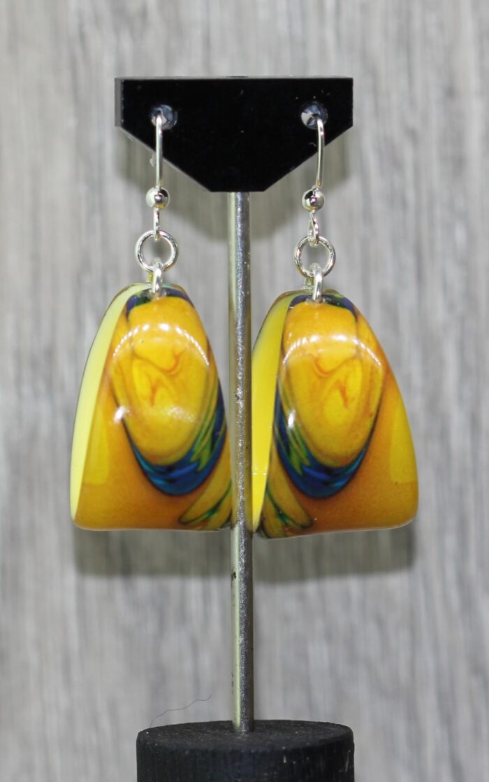 Yellow Fin Resin Earrings