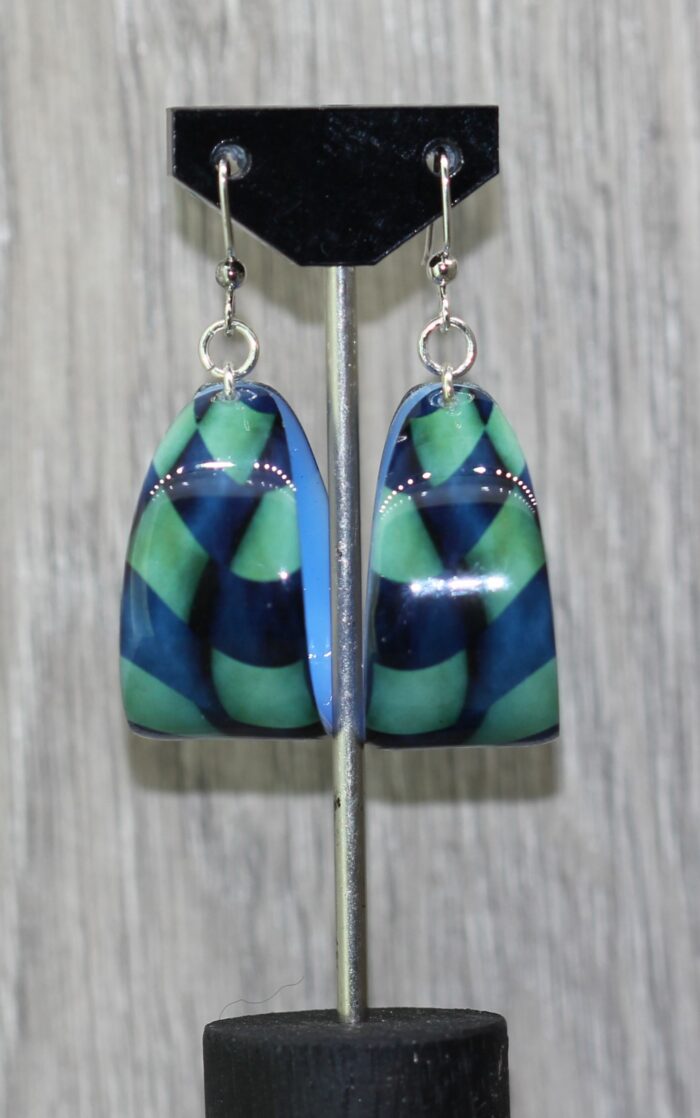 Blue Rope Resin Earrings