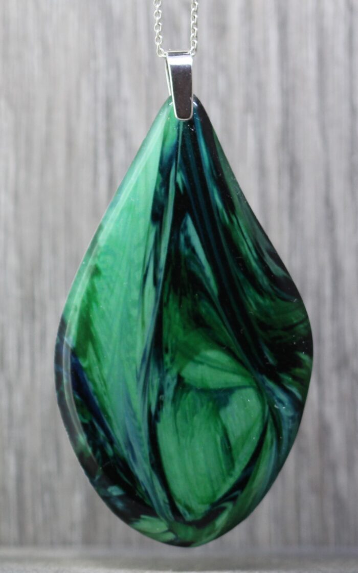 Leafy Greens Resin Pendant